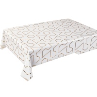 Nappe en PVC à motif géométrique marbré, imperméable, anti-taches, lavable, en vinyle, taille personnalisée pour la maison, l'hôtel, la décoration de banquet