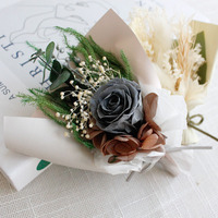 Bouquet de fleurs séchées Boho Mini mariage fait à la main décor de fleurs sèches pour Vase artisanat, bricolage Photo boutonnière pour hommes plante florale