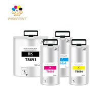 Cartouche d'encre pigmentée compatible T8691 T8592 T8593 T8694, ensemble XXL pour imprimante Epson WorkForce Pro WF-R8590 WF-R8591 WF-R8593