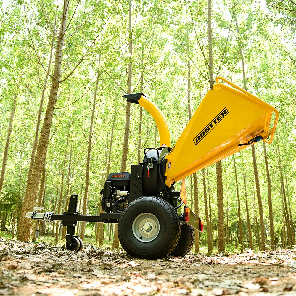 AUSTTER TUV-Rheinland CE Aprovado Pequeno Móvel Manual Floresta Usado Árvore Stump Ramos lascar picador de madeira