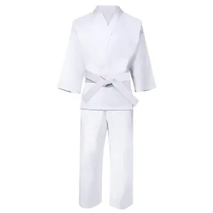 Woosung-uniforme de artes marciales judo karate, alta calidad, 100 algodón, tejido dobby, judo blanco, traje de judo