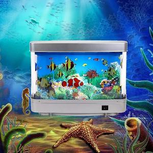 Lampes pour aquariums tropicaux, décoration d'aquarium artificielle, océan virtuel en mouvement, veilleuse pour enfants, cadeau de Noël ou d'Halloween, jouet - Product Image 1