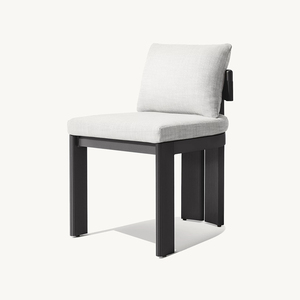 Ensemble de salle à manger moderne en aluminium et corde pour patio extérieur ou mobilier de jardin d'hôtel avec chaise et table en métal pour usage en cour - Product Image 3