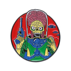 Science-Fiction-Film Alien Emaille-Pin Mars Attacks Broschen Anstecknadel Gruseliges Gehirn der Marsianer Cartoon-Pin Punk Gothic Schmuck - Product Image 1