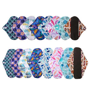 Siêu Thấm Tre Than Có Thể Giặt Người Phụ Nữ Vệ Sinh Pad Leakproof Panty Lót Có Cánh Tái Sử Dụng Kinh Nguyệt Pad Cho Không Kiểm Soát - Product Image 5