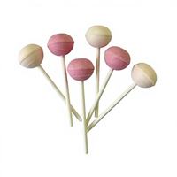 Lolipop Kesehatan Pencernaan Anak Bebas Gula Terlaris, Rasa Stroberi, Pemasok OEM Label Pribadi