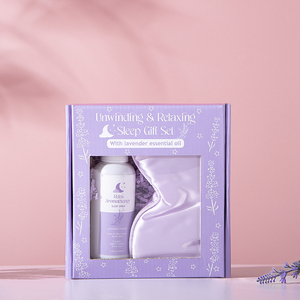 Luxus Schlaf-Geschenkset 100% Maulbeerseide Schlafmaske und Aromatherapie Beruhigendes Lavendel Kissenspray Set für Tiefschlaf-Nebel - Product Image 5