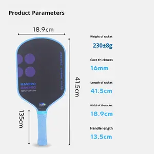 Üst Düzey T700 Karbon Fiber Pickleball Raketi, EPP Tam Köpük Özlü Termoform Profesyonel Spor Ekipmanı - Product Image 6