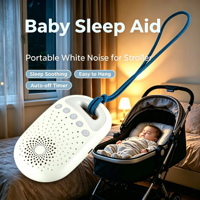 Appareil portable d'aide au sommeil avec 26 berceuses apaisantes, vibrations manuelles, bruit blanc et veilleuse chaude pour bébés et adultes, idéal pour la chambre à coucher