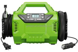 DC <span class=keywords><strong>12v</strong></span> AC 110v <span class=keywords><strong>220v</strong></span> 160Psi professionnel Mini arrêt automatique filaire <span class=keywords><strong>électrique</strong></span> numérique pompe de gonflage de <span class=keywords><strong>pneu</strong></span> de voiture avec LED - Product Image 2