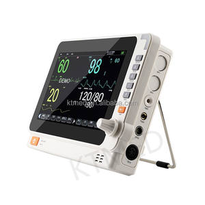 Ветеринарный портативный монитор KT-C014 с 10,1-дюймовым экраном, ЭКГ, SpO2, ЧСС, НИАД, температура, частота дыхания, 5 отведений, для больниц и патологии - Product Image 3