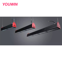 Haute qualité rotatif étanche entrepôt terrain de basket Badminton Hall grandir haute baie lumière linéaire LED lumières en aluminium 150w