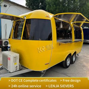 Chariot de nourriture de 13 pieds de long, design Air Stream, chariot de concession, chariot à café, chariot à pizza, avec remorque alimentaire mobile entièrement équipée, remorque à en-cas - Product Image 2