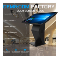 Fábrica 55 65 pulgadas K-forma Base LCD Pantalla táctil Información Pantalla digital interactiva Quiosco Pantalla táctil