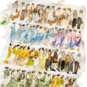 20 autocollants par paquet, matériau PET, découpés, brillants, autocollants, ambiance décontractée, collection de la France du Sud, décoration rétro - Product Image 1