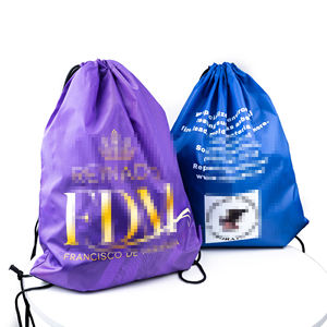 Cheap Polyester Custom Promotional Reusable Durable Drawstring Sack Pack Bag - Product Image 2