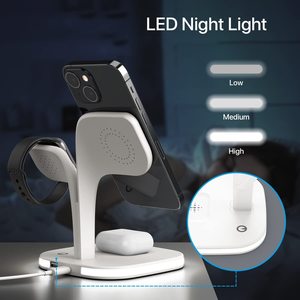 Multifunctional 3-in-1 Electric Fast Charging Magnetic Wireless Charger Stand Popular <b>Phone</b> <b>Holder</b> Convenient <b>Desk</b> Lamp Mobile - Product Image 4