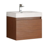 Nouvelle conception stratifié 22 pouces mini évier mélamine salle de bain vanité armoire pour appartement