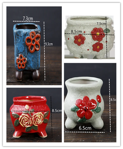 Maceta Creativa para Suculentas Pintada <span class=keywords><strong>a</strong></span> <span class=keywords><strong>Mano</strong></span> de Estilo Coreano, Decoración Transpirable para el Hogar, Mini Maceta de Cerámica - Product Image 4