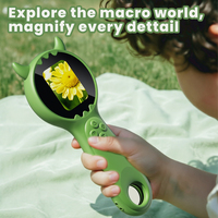 Children's Digital Microscope Hand Magnifier HD 2MP Science Learning Microscope Toy Set Industrial Magnifying Glass for Kids