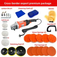 Kit de polissage automobile transfrontalier – Polisseuse portative 220 V avec prise standard UE/US/UK pour lustrage et ponçage