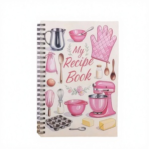 Nouveau carnet de recettes A5, agenda de cuisine, carnet spirale, planificateur, cadeau, couverture en papier, logo personnalisé, 52 feuilles - Product Image 1