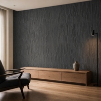 Pierre artificielle PU L3-1 Texture rainurée verticale 1200x600x25mm Fausse pierre pour revêtement mural intérieur et extérieur