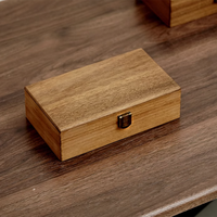 Boîte en bois rectangulaire haut de gamme en noyer, faite à la main, gravée et personnalisable, pour emballage de cadeaux, montres, bijoux et colliers