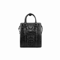 Sac à main vertical en cuir de crocodile pour homme, avec fermeture éclair, élégant et durable, vente en gros d'usine