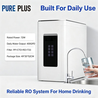 Machine à eau pure RO T08, purificateur d'eau RO compact de bureau, système de filtration d'eau potable domestique à 4 étapes PP CTO RO T33