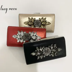 Luxury Purse Shiny Big Flower Rhinestone Bag Fashion Trend Clutch Purse Ladies Clutch Bag Evening Bags NE607