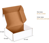 Scatole Piccole in Cartone Ondulato Bianco, Materiali Riciclati, Grado Alimentare, Rivestimento UV, Riutilizzabili, Goffratura a Quattro Colori per Spedizioni e Traslochi