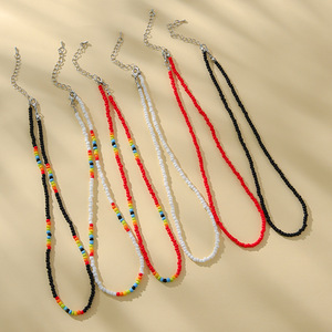 Conjunto de Collares de Cuentas en Capas Estilo Bohemio, 6 Piezas, Gargantilla Sencilla de Estilo Étnico, Regalo para Mujer, Joyería de Moda, Origen Yiwu - Product Image 3