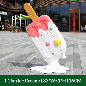 Scultura Decorativa in Fibra di Vetro a Forma di Gelato per Esterni, Modello Popolare per Ingressi di Gelaterie, Oggetto Fotografico per Social Media - Product Image 6