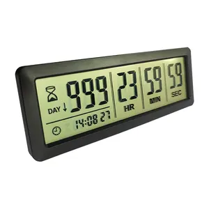 CHEETIE CP143 LCD compte à rebours affichage alimenté par batterie jours heures minutes secondes compte à rebours horloge avec support