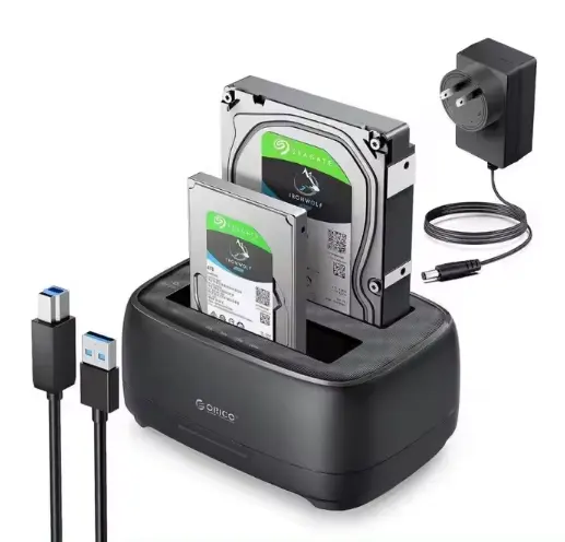 ORICO Großhandel 2 Bucht externe Festplatte Docking-Station USB 3.0 zu SATA Duplikator für 2,5/3,5'' HDD SSD Offline-Klon