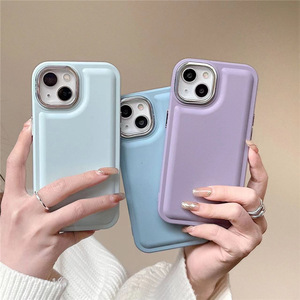 New đệm không khí trường hợp 15 Pro Max trường hợp điện thoại 14 cộng với mạ điện ống kính cộng với 13 Silicone mềm trường hợp 12 lỗ lớn 11 PM - Product Image 3