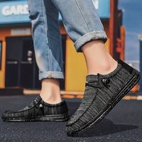 Chaussures de sport épaisses en toile tendance pour hommes, style mocassins, à enfiler, décontractées, de haute qualité, de marque de créateur, vente en gros