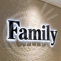 Letras de Metal Acrílico con Retroiluminación LED Personalizadas, Letrero de Logotipo Impermeable para Exteriores, Placa de Nombre para Puerta de Negocio, Fabricación Personalizada