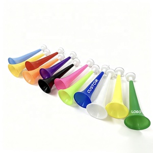 Mini klaxon Vuvuzela bon marché avec logo personnalisé klaxon de stade en plastique pour événements de football - Product Image 1