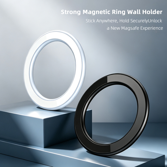 Wholesale Custom Zinc Alloy N52 Strong Magnetic Ring Wall Holder Stand Universal Smartphone Mount for Kitchen Gym Dashboard Use