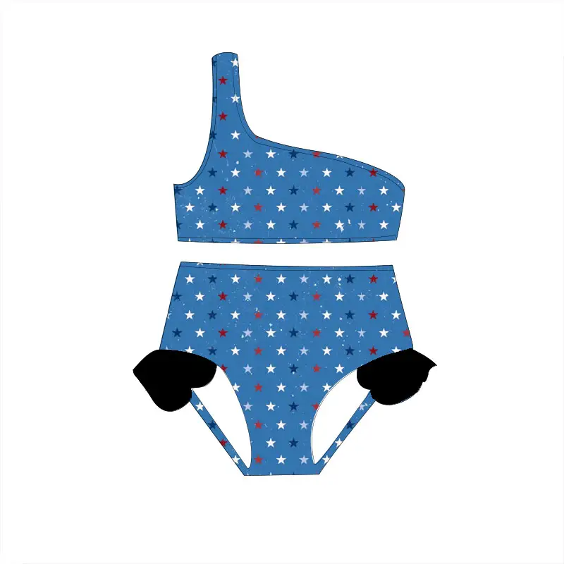 Groothandel Hot Selling Meisjes Tweedelige Badpak Baby Badmode Strandkleding Kids Mooie Badpak