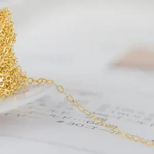 A1800 nova moda vendendo 1.27MM real 14k ouro cheio plana oliva cadeia para as mulheres fazer jóias pulseira colar