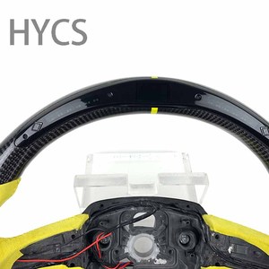 Volant sport en cuir et fibre de carbone pour Miura Huracan Murcielago Gallardo - Product Image 2
