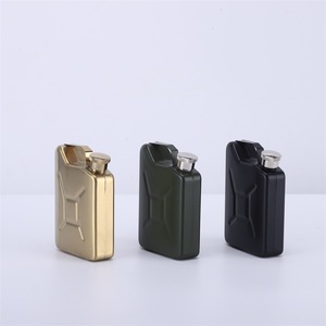 5Oz Vàng Đen Bạc Tùy Chỉnh Màu Sắc Thép Không Gỉ Nhỏ Xách Tay Jerry Có Thể Hình Dạng Rượu Chai Túi Chai Rượu Vang - Product Image 1