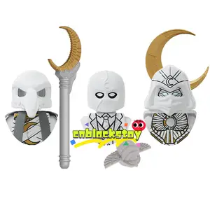 Kopf Khonsu骑士月亮骑士超级英雄迷你动作人物人物积木儿童礼品玩具KT1065