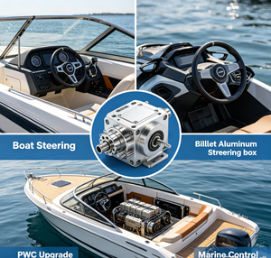 Boîtier de direction haute précision en acier inoxydable/aluminium billette usiné CNC et par électroérosion à fil pour bateaux marins et motomarines - Product Image 6