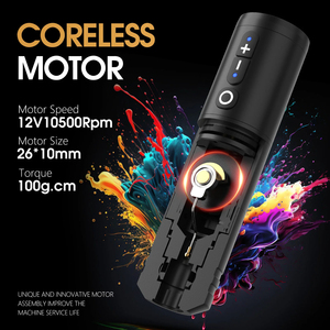 เครื่องสักโรตารี่ไร้สาย Ambition Ninja 2000mAh ระยะชัก 4.0 <span class=keywords><strong>ม</strong></span><span class=keywords><strong>ม</strong></span>. <span class=keywords><strong>ม</strong></span>อเตอร์ไร้แกนทรงพลัง สำหรับศิลปินสักลาย<span class=keywords><strong>ม</strong></span>ืออาชีพ - Product Image 2