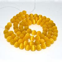 Perles en vrac naturelles oeil de chat, câbles 6/8/10mm, pierres jaunes, qualité supérieure, assurance contre le commerce en gros