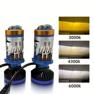 H4โปรเจคเตอร์ LED ดัดแปลงอัพเกรด85W 8500LM 6000K สามสี12V สำหรับ <span class=keywords><strong>Audi</strong></span> A7 A4สำหรับ Toyota Vitz 2006 - Product Image 3